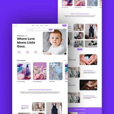 Baby Products eCommerce || Web page app branding design figma figmadesign ui ux webpage