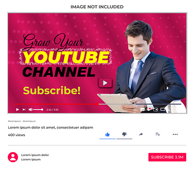 Youtube thumbnail design template ads banner brand brand identity branding design graphic design illustration thumbnail vector youtube youtube thumbnail design