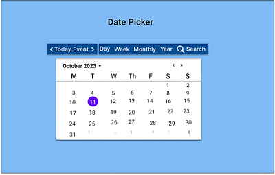 #DailyUI, Day 80, Date Picker UI date picker ui