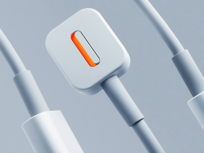 Mute Switch Dongle 15 3d accesory animation apple button cable design device dongle iphone lightning mute orange product render silence switch usb