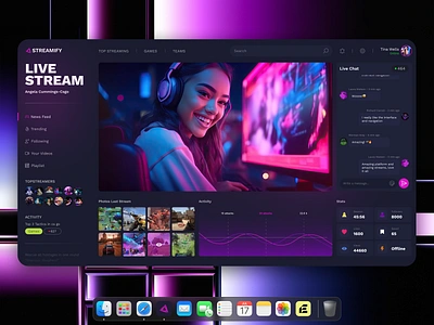 Streamify | Streaming platform 3d app bet blogger branding clean design gambling game graphic design illustration platform stream ui ux web win