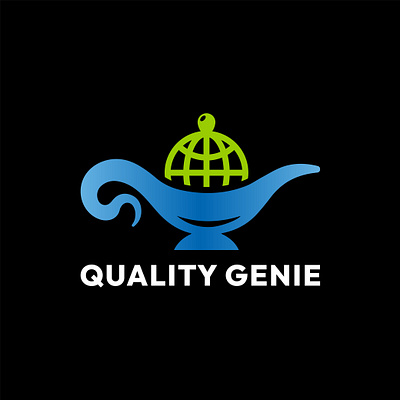 Quality Genie LOGO branding genie graphic design logo quality