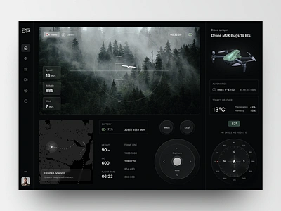 DronePilot | Interface for Drone Control app clean design drone drone interface drone platform freelancer minimal mobile app new popular ui ux uxui web design website