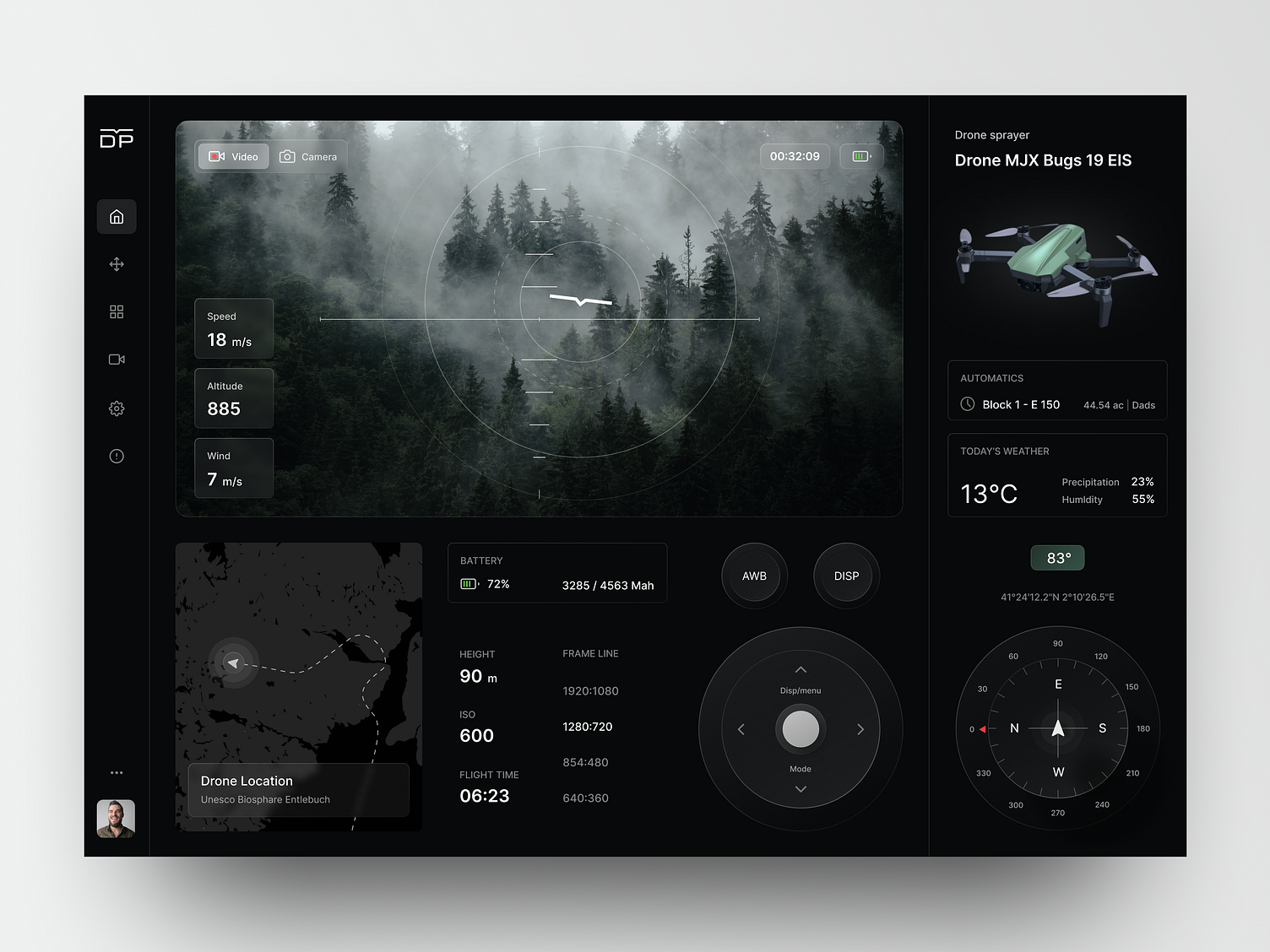 DronePilot | Interface for Drone Control by Ihar Kolesen on Dribbble
