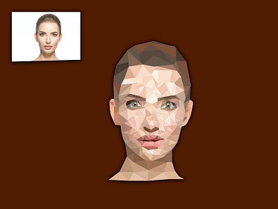 PolyArt design graphic design illustration modal face photoshop polyart vector