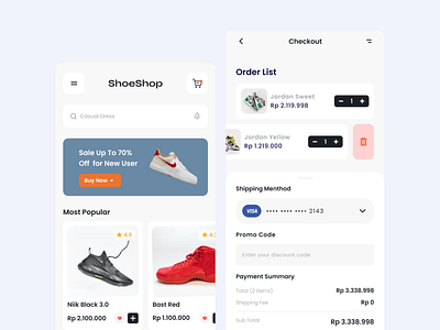 ShoeShop - Ecommerce Shoe ui ui app ui design ui mobile uiux ux design