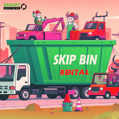 Skip Bin Illustration 2 graphic design illustration photoshop