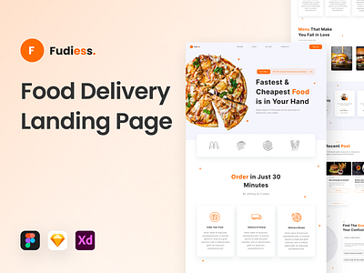 Fudiess - Food Delivery Landing Page