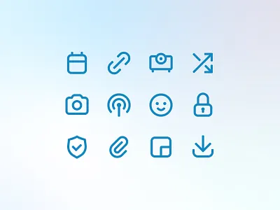 Roondy outline cast download emoji link padlock save smile