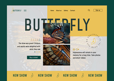 Butterfly graphic design ui web