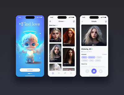 Social Dating - Mobile App app card couple dating design finder love match finder matching matchmaling meet minimal partner profile relationship tinder ui ui design ux uxui