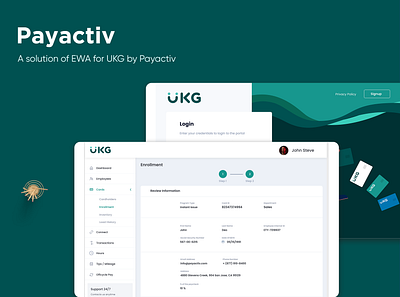Payactiv Solution for UKG banking branding design ewa fintech product productdesign ui uiux userexperience ux uxsolution
