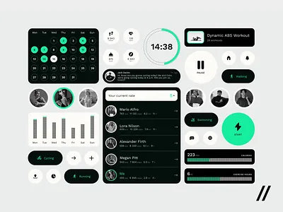 Fitness Mobile iOS App android animation app app design app interaction calendar dashboard design fitness ios mobile mobile app motion online social sport ui ux workout