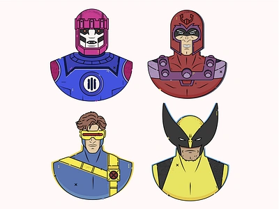 Marvel: X-Men 97 adobe illustrator beast cyclops design icon illustration illustrator logan logo magneto marvel marvel comics marvel x men retro comics sentinel vector vector art wolverine x men x men 97