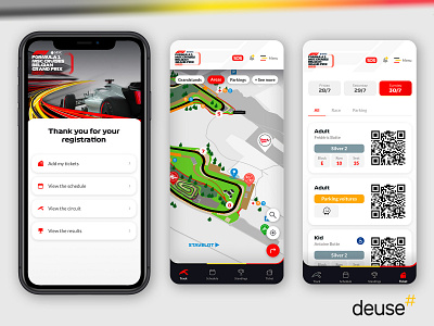 A mobile application for the Belgian F1 Grand Prix app application design illustration ui ux