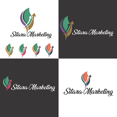Sitara Marketing Logo and Business Card 2d branding design flat graphic design illustration logo minimal typography vector