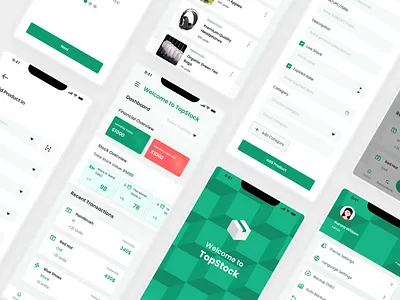 TopStock UI Design app design inventory app inventory management retail stock management app ui ux
