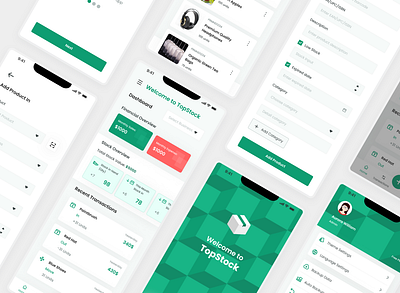 TopStock UI Design app design inventory app inventory management retail stock management app ui ux