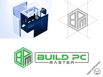Logo design for Build PC master. bpm bpm logo brandidentity branding computer custom pc design graphic design illustration logo minimal pc pc bilder logo pc builder pc logo vector