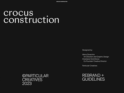 Crocus Construction branding logo web design