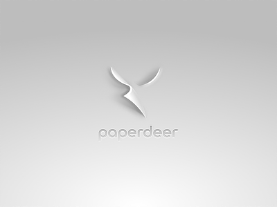 Paper Deer Logo animal brand deer horn icon logo origami paper shadow silhouette siluethe wild