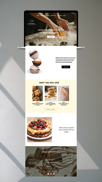 UI/UX Landing page 3d abstract app bakery bookcover branding design figma food graphic design illustration landingpages logo typography ui ux vector wallart webdesign website