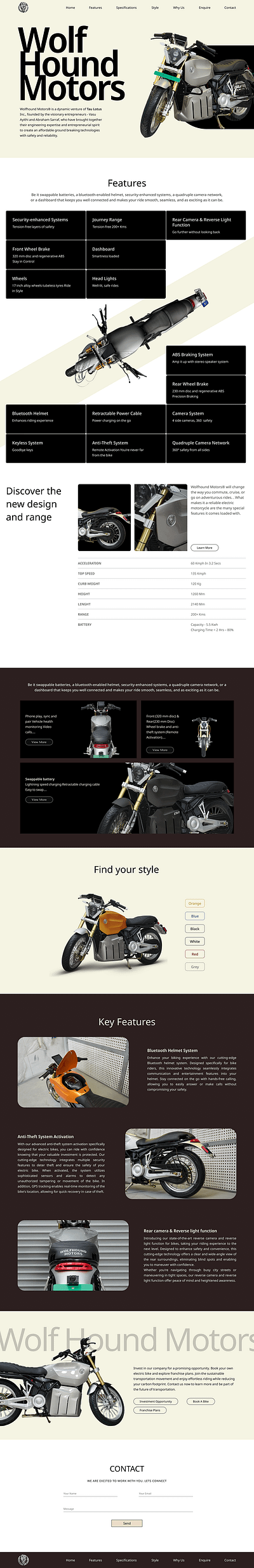 Electric Bike landing page adobe creative suite figma illustration interactive design landing page motion graphics ui ux