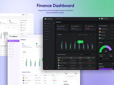 Finance dashboard admin panel black mode cms dashboard design finance consultancy finance dashboard ui