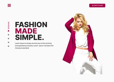 Fashion simple Design branding fashion graphic design landingpage