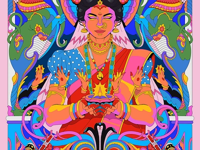 Goddess🪔 art culture design diwali diya durga illustration india navratri sajid