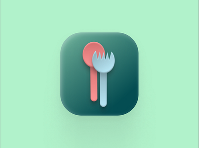Meal Planner App Icon UI Design-005 app app icon graphic design icons logo morphic ui ui design ui ux
