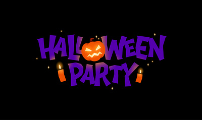 Halloween party lettering graphic design halloween illustration lettering letters typography vector