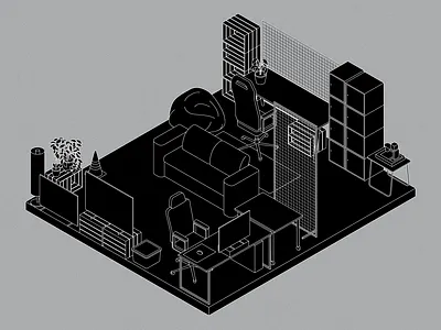 Living Room illustration isometry