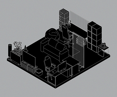 Living Room illustration isometry