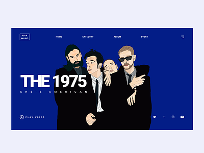 014- MUSIC WEBSITE 🎤🎸🥁🎶🎵 design flatdesign illustration illustration art inspiration music web ui ux web