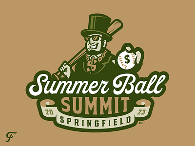 Summer Ball Summit 2023 baseball bling branding illinois lincoln logo money sports springfield