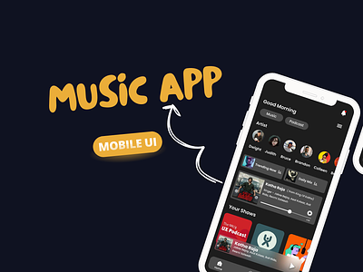 Music Mobile Application UI music app ui music appliation music mobile application ui