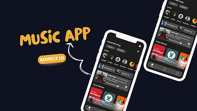 Music Mobile Application UI music app ui music appliation music mobile application ui
