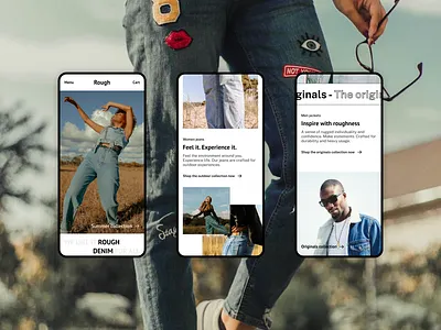 Denim Fashion Webshop Mobile Design ecommerce fashion mobile ui webdesign webshop