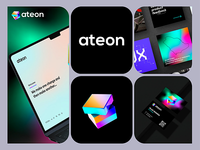 Ateon Branding 3d ai animation blockchain branding crypto fintech graphic design identity logo moder motion graphics ui