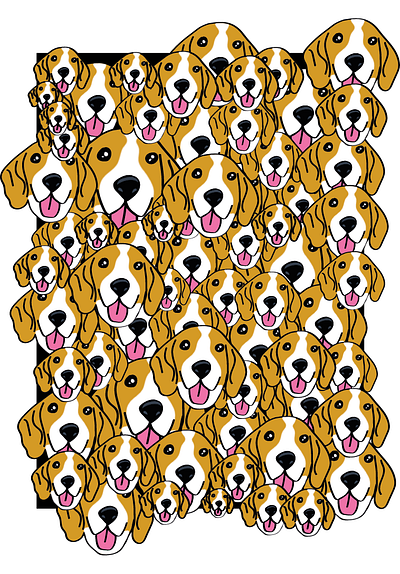 Beagle hypnosis - Illustrator digital digitalart graphic design illustration illustrator pet lover