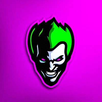 Joker Sports Logo basketball branding design designer draw evil graphic design green illustration illustrator joker logo logos painting photoshop poster sports ui ux vector