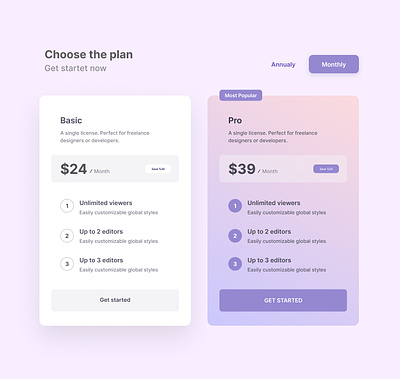 Pricing Table ui Design clean clean design figma design modern price page price structure pricing pricing table table ui ux web design