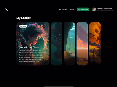 Gallery of Stories animation gallery motion graphics ui web