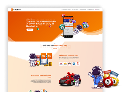 Shoppy Web ui design landing page ui ui uiuxdesign userinterface web ui website website design