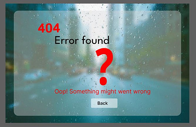 GlassMorphism 404 ERROR Page