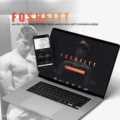 FOSHFITT Online Fitness Program Landing Page figma graphic design landing page webflow