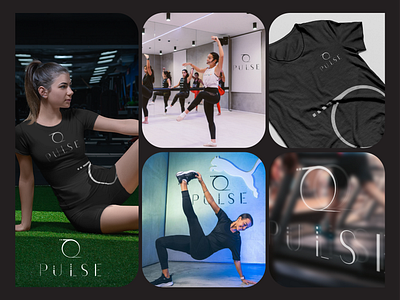 Pulse Branding black branding female fitness gym identity ksa logo print saudi strength woman yoga
