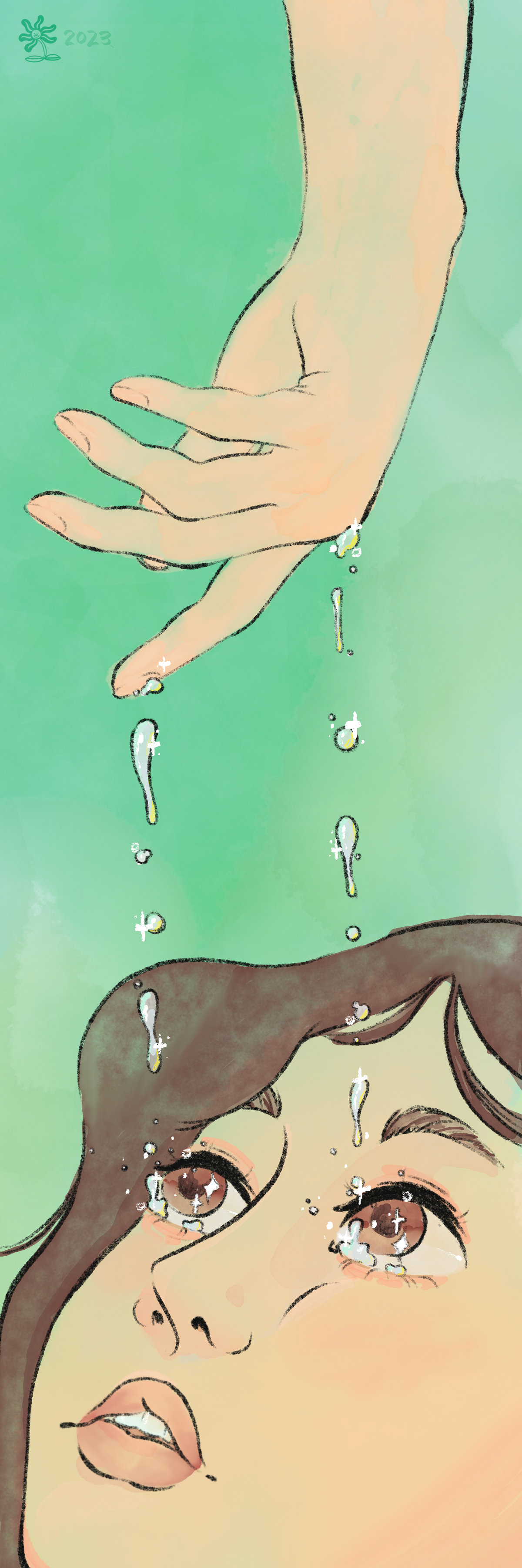 Mis lagrimas de luz digital art digital painting digital watercolor illustration procreate