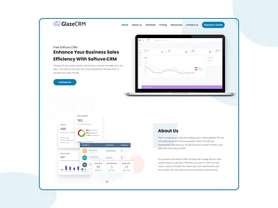 CRM Landing Page crm design landing page screen ui uiuxdesign userinterface